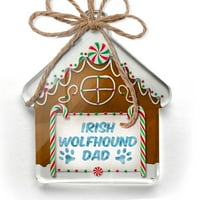 Ornament je otisao jedan oboren pas i mačka tata irski vučni božićni božićni neonblond
