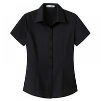 Ženske košulje majice s dugim rukavima Bluze za košulje nakupljene boje crne 4xl