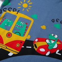 KPOPLK majice kratkih rukava za Toddler Toddler Kids Baby Boys Girls Ljetni crtani automobili kratke