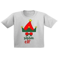 Awkward Styles Ugly Xmas majica za djevojčice Božićna sestra Elf majica Toddler