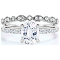 Sirprizirano poklon minimalistički 2. karat ovalni rez dijamantski prsten za angažman, klasični vjenčani