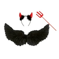 Noć vještica perjanska krila Prop Halloween Party Dance Dekoracija Halloween Black vrag prerušiti se