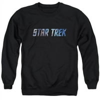 Trevco Star Trek & Space logotipa za odrasle Crewneck Duks, crna - srednja