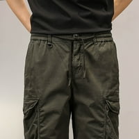 Asdoklhq Teretne kratke hlače za muškarce čišćenje muške čašice za radnu odjeću Slim Fit multi džepni