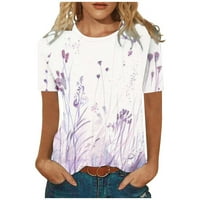 Ljetne majice za žene kratki rukav Tees Comfy casual raglan bluzes Regularna fit odjeća za djevojčice