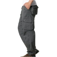 Hvyesh muške teretne hlače opuštene fit multi džepove Hlače Radne vojne pantalone Atletski planinarski