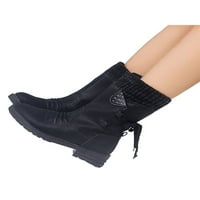Rockimi Dame Side Zip Boot elastični čizmi Visoke čizme za gležnjeve žene Ženske ne-klizanje Udobnost