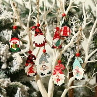Ukrasi božićnih drvca Drveni viseći zanati Gnome ukrasi ukrasi poklon oznaka