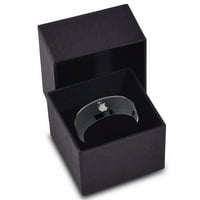 Tungsten Sweet Apple ugrizen bend prsten za muškarce Žene Udobnost Fit crni ošiljeni ivica četkani polirani