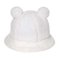 Pergaug kašika šešira Slatka medvjeda učvršćivačka kapa za toplu kantu za kape za žene bijele