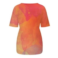 Cotonie Womens Ljetni vrhovi košulje za okrugle vrata Ležerne majica kratkih rukava
