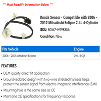 Knock senzor - kompatibilan sa - Mitsubishi Eclipse 2.4L 4-cilindrični 2011