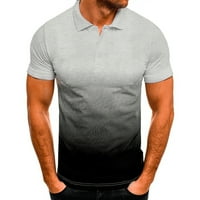 Muška majica s kratkim rukavima, muške casual sportske majice rever 3D gradijent kratkih rukava