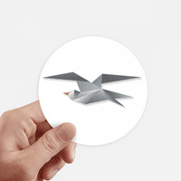 Geometrijska vrana Origa uzorak naljepnica okrugla zidni kofer laptop naljepnica branik