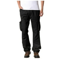 CLLios muške teretne hlače opuštene fit multi džepove hlače Radne vojne pantalone Atletik planinarenje