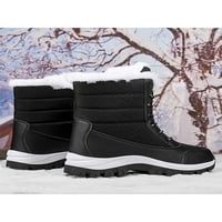 Oucaili ženske tople cipele plišane obložene zimske čizme Srednja klasa za snijeg Vodootporna čipka