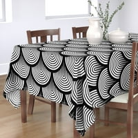 Pamučni sateen stolnjak, 70 90 - zebra perje crna bijela vaga za velike skaloprike grafičke podebljane print po mjeri posteljina od kašičice