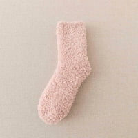 Žene nejasne čarape Zimske koralne čarape Srednja slatka kućna čvrsta čarapa