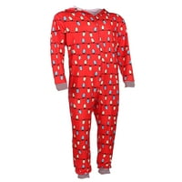 IzhanSan podudaranje porodičnih božićnih onjaka pidžama set sa zatvaračem s kapuljačom s kapuljačom