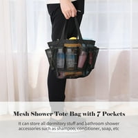 Mrežasta torba za tuširanje s džepovima Ručice za kupanje Organizator za brzo suho Viseće za College