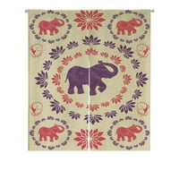 Tradicionalni slon japanski noren zavjesa za zavjese za zavjese od prozora za zavjese od pamučne posteljine