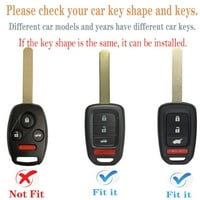 Kirsnda za Honda Key Fob Cover futrola, sa privjeskom za ključeve, meka TPU Protect Car Custer Shell, Fit Accord Civic CR-V l Daljinski ključ