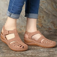 Clodeeu Woman Ljetni modni casual sandale Ležerne prilike ravne cipele sa punim bojama