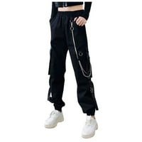 Širokoj lujcima za noge Žene kratki stručni struk labav sportski sport HAREM CARGO Streetwear pantalone