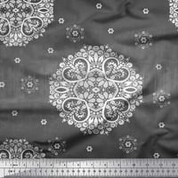 Soimoi Crepe svilena tkanina mandala ukrasna ispis tkanina sa širokim dvorištem