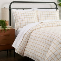 Standardni tekstil - Flannel Duvet Set, Bijela Ocher, Twin Twin XL