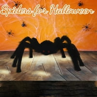 Pompotops Halloween Veliki paukovi ukrasi, Halloween Simulacija lubanja veliki pauk plišani pauk ukras
