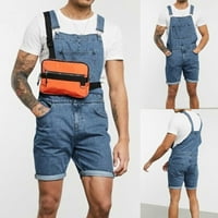 CLLIOS BIB Ukupne kratke hlače za muškarce Ležerne prilike modne čvrste džepne kratke hlače Ravni tipovi