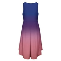 Tking modni ženski ljetni casual boho gradijent boja labav saradnica s ramena Mini plaža haljina ljubičasta m
