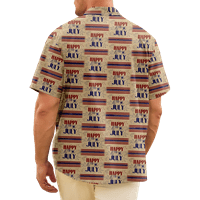 4. jula muška havajska majica USA Nacionalna zastava crtani 3D košulja kratkih rukava dnevni praznici
