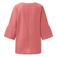 Posteljine za žene Ljeto kratkih rukava Bluze Regularne fit T majice Pulover Ties Vrhovi Grafički print