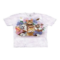Mačke planinske žene u majici sablje - slatka cvjetna mačića i b