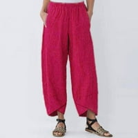 Puawkoer ljeto u slobodno vrijeme udobne pamučne prilagodite plus veličine ženske hlače i pantalone