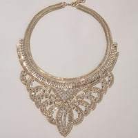 Ogrlica za ogrlicu modne deklaracije Vintage šuplji izlaze na nakit od odjeće, otvor dijamantski džemper