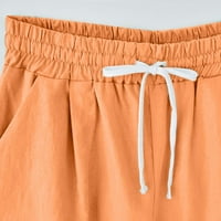 Ženske kratke hlače Žene čvrste kratke hlače Pamučne pantalone plus veličina visokih struka kratke hlače