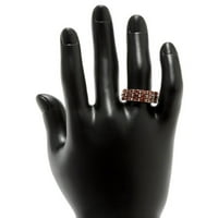 Sterling srebrni 4,30ctw Raspberry cirkon klasterski prsten, veličine 7