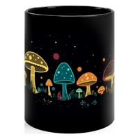 11oz šareni dizajn gljiva keramička šalica za kafu savršena za meditaciju