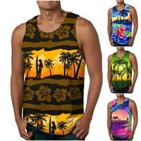 Inleife muške tenkove bez rukava nova modna casual muška ljetna cvjetna havajski camisole print sportskih