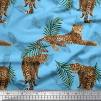 Siimoi svilena tkanina odlazi i leopard životinjski ispis tkanina sa dvorištem širom