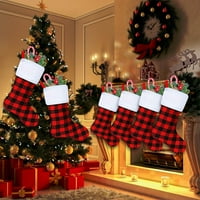 Božićni burlap čarape Božićni kamin Viseći čarape Viseći božićne čarape Poliester božićne čarape S