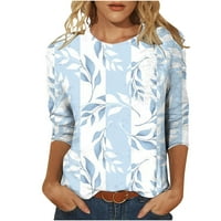 Ženski ured TOP PLUS Površina ugodna odjeća Tie Dye cvjetni tisak dame rukava i bluze Leasure Pulover