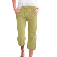 Teretne pantalone Women plus veličina Ženska modna moda Žene Ležerne prilike elastične labave hlače Ravne široke pantalone za noge sa džepom