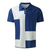 Muška majica na otvorenom na otvorenom Dugme Lapl V izrez kratkih rukava za golf za muškarce izlažu