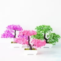 Anna umjetna biljka plastični bonsai simulacijski drveni lažni cvjetni uredski dekor