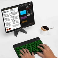 U lagana ergonomska tastatura sa pozadinom RGB svjetla, višestruki tanak punjiva tastatura Bluetooth 5. i 2,4 GHz stabilna priključna tastatura za LG Oled48A1pua TV
