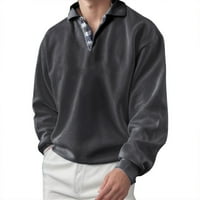 Entyinea Golf polo majice za muškarce s prugama s dugim rukavima vlage Wicking Brze suho golf majice